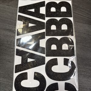 3‎ Inch Letter Sparkling, Self-Adhesive Large Capital Alphabet 21 Black